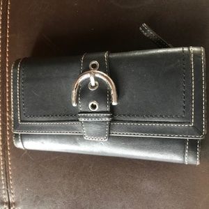 coach black wallet